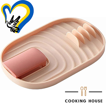 Підставка для ложок та кришок Cooking House mebelime кухонна, рожевого кольору