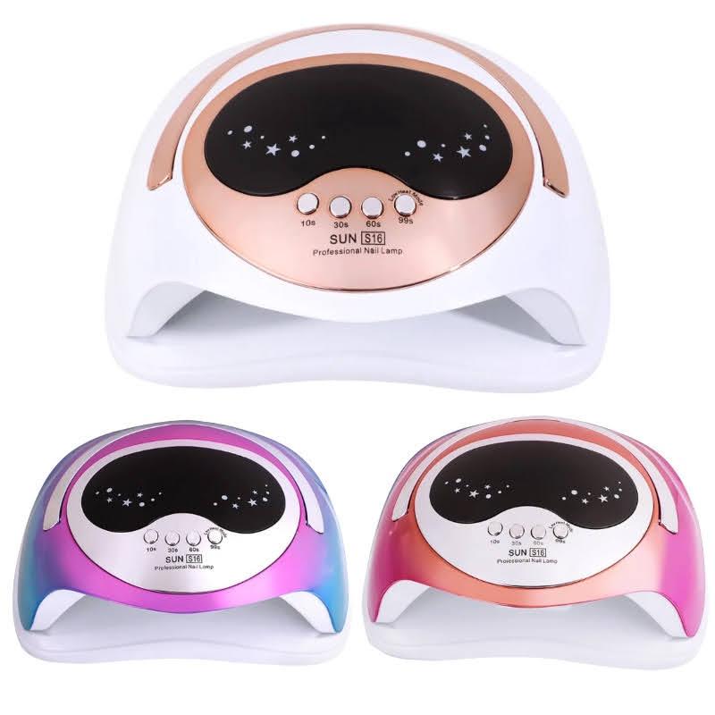 Професійна лампа UV/LED SUN S16 Chrom для сушіння гель-лаку, 168 Вт.