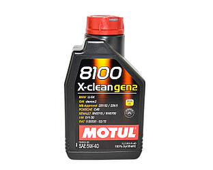 Моторна олива Motul 8100 X-clean gen2 5W-40, 1 л. - ACEA C3 / API SN