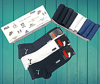 WE Носки мужские Puma - 12 пар в подарочной коробке пума / чоловічі шкарпетки носки