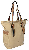 Женская сумка из эко кожи Giaguaro бежевая