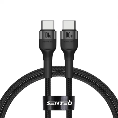 Кабель SENTEO ST-01 Montes series 100W Type-C to Type-C 1m 5A швидка зарядка 100Вт, фото 1
