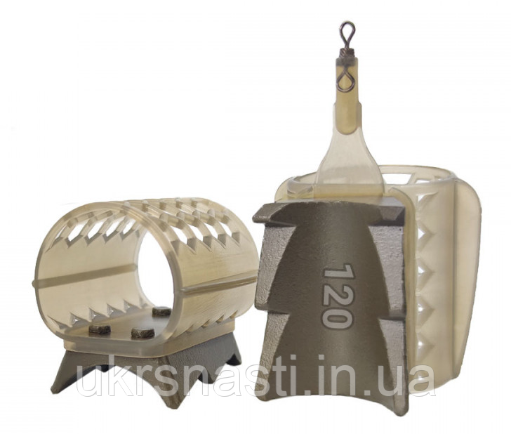 Фідерна годівниця з ґрунтозачепами 120 г Класик Стрим Рибальська годівниця для течії (30 г-120г), фото 1