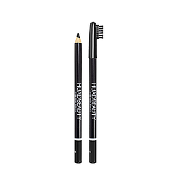 Олівець для брів водостійкий Huda Beauty зі щіткою, Чорний