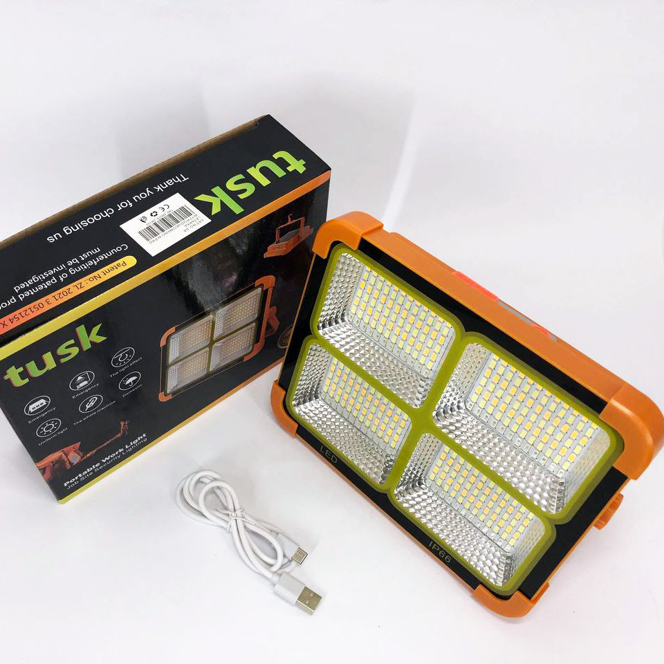 Мощный фонарь - прожектор с солнечной панелью и функцией Power bank Solar LED light LA-622 12000 mAH - фото 2 - id-p2121120383