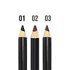 Олівець для брів водостійкий Huda Beauty зі щіткою, Чорний, фото 5