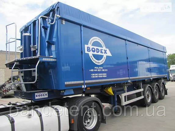 Тент-брезент на зерновоз, самоскид напівпричеп BODEX з ПВХ 650 грам/м2., фото 1