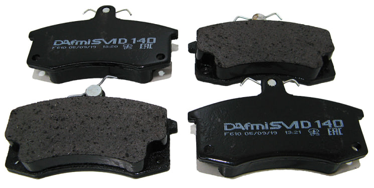 Передні колодки ВАЗ 2110, 2111, 2112, Калина, Пріора, Гранта (2110-3501080) Dafmi D140SM, фото 1