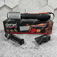 Фен-щетка, стайлер, Gemei, GM-4828, расческа для укладки и завивки волос, с насадками VP