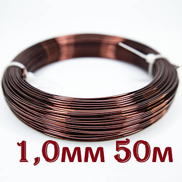 Мідний дріт для перемотування генераторів ПЕТД2-200 1,0 мм 50 метрів