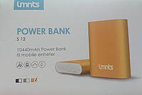 Портативное зарядное устройство Powerbank (Повербанк) Lmnts 10400 mAh Silver, Gold, Black