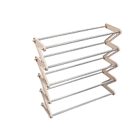 Пластиковый стеллаж со стальными трубами для обуви Shoe Rack Z-5. Полка для обуви v798