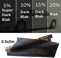 Пленка тонировочная ELEGANT 0.5x3m Dark Black 15%, Автопленка.