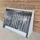 Витяжка розміром 1700х700 мм пристінна з нержавіючої сталі 0.5 мм з жировловлювачем для професійної кухні, фото 8