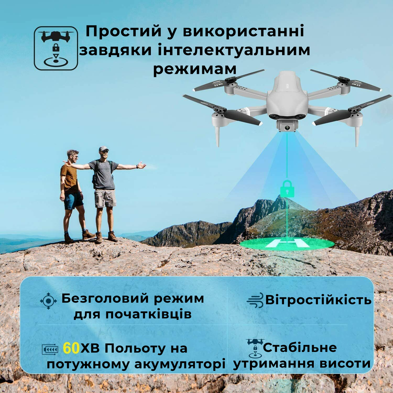 Квадрокоптер c камерой 4DRC F3 - Дрон с 4К 5G HD FPV 50 мин. полета до 500 м. КЕЙС в комплекте 2 аккумулятора - фото 7 - id-p2121162445