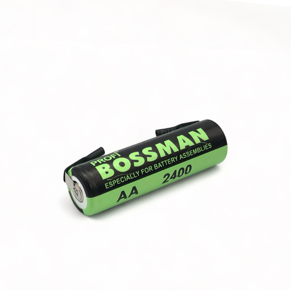 Промисловий Ni-Mh акумулятор AA (HR6) Bossman Profi 2400mAh з контактами (1.2v) 1шт.)