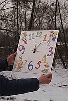 Годинник настінний дерев'яний з вашим фото УФ друк (07)