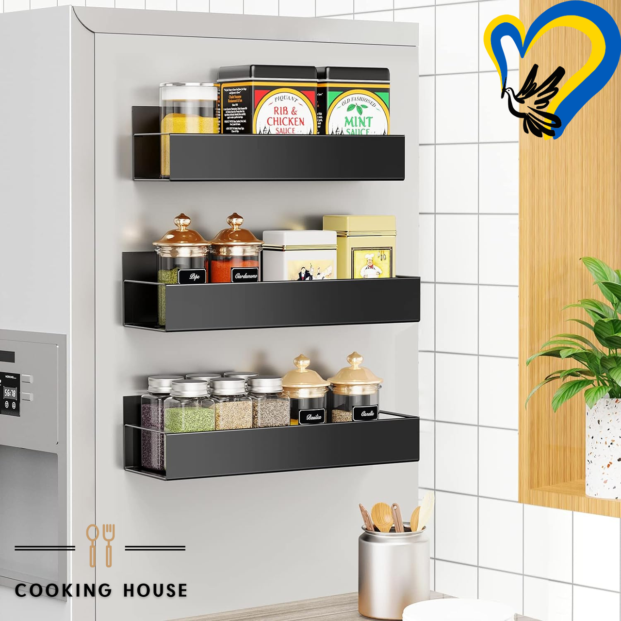 Набір із 3 підвісних магнітних поличок Cooking House hotdeal