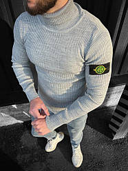 Чоловічий сірий светр.9-451 L