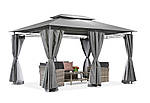 Садовий павільйон Ібіца 3х4м антрацит з москітною сіткою, фото 3