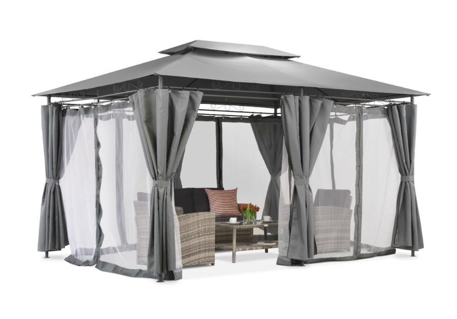 Садовий павільйон Ібіца 3х4м антрацит з москітною сіткою, фото 1