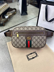 Поясна сумка коричневого кольору Gucci Ophidia GG Supreme c774