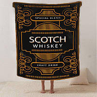Плед Scotch Скотч качественное покрывало с 3D рисунком размер 160х200