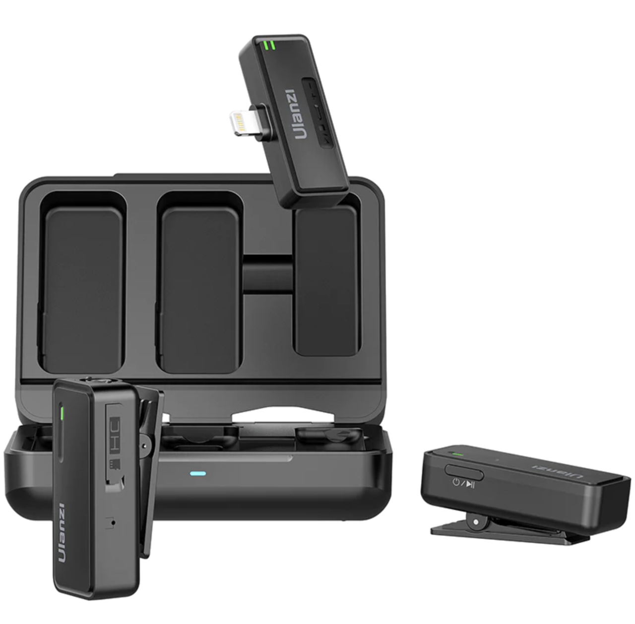 Бездротова мікрофонна система Ulanzi UW-MIC 2.4GHz 2 in 1 для iPhone (Lightning Apple interface)