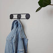 Металева настінна вішалка Orbis (чорна), фото 2