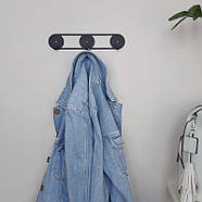 Металева настінна вішалка Orbis (чорна), фото 4