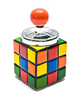 Попільничка з кришкою керамічна "Кубик Рубіка" (16х8,5х8,5 см)