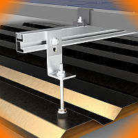 Алюминиевое крепление для солнечных панелей на крышу (металлочерепица, шифер и т.д.) - комплект для 1 модуля