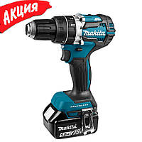 Дрель-шуруповерт Makita DHP484RTJ аккумуляторный ударный ручной для дома в кейсе c 2 аккумуляторами