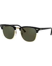 Сонцезахисні окуляри Ray-Ban RB3016 W0365 Clubmaster Square Sunglasses Black on Gold/G-15 Green 51mm