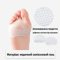 Ортопедичні подушки під плюс блакитні. Захисна вставка під плюсну синього кольору, фото 2