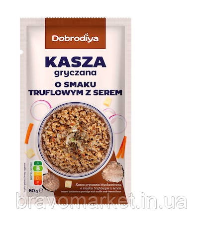 Каша гречана зі смаком трюфелю та сиру Добродія 60 г, фото 1