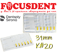 K-file Readysteel 020, длина 31 мм, 6 шт, ручные К-файлы Dentsply A012D03102004