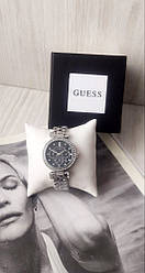 Зовнішній жіночий годинник Guess silver_black