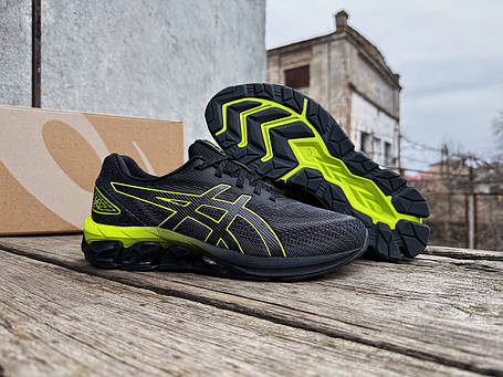Чоловічі кросівки ASICS Gel-Quantum 180 VII 1201A631-009 Black/Neon lime ОРИГІНАЛ, фото 1