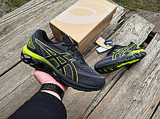 Чоловічі кросівки ASICS Gel-Quantum 180 VII 1201A631-009 Black/Neon lime ОРИГІНАЛ, фото 3