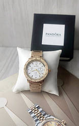 Жіночий наручний годинник Pandora gold у коробці