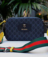 Женская сумочка из экокожи звучащие сумка синяя Gucci Gucci Эко кожа Salex Жіноча сумочка з екошкіри гучі