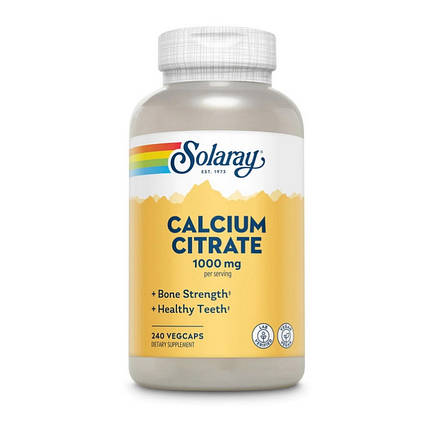 Кальцій Д3 Solaray Calcium Citrate 1000 mg 240 veg caps, фото 3
