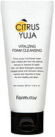 Пінка FarmStay Citrus Yuja Vitalizing Foam Cleanser для освітлення шкіри з екстрактом юдзу 100 мл