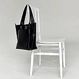 Модна жіноча сумка мокко якісна сумка шоппер на плече сумка тоут на руку сумка з екошкіри вміщує А4, фото 10