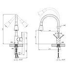Змішувач для кухні Kroner KRP Küche — C031BLK, фото 2