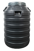 Бочка 80л пластикова технічна чорна, широка горловина бочка для води