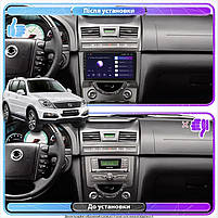 Штатна магнітола 9" Lesko для SsangYong Rexton III 2012-2017 4/32Gb 4G Wi-Fi GPS Top Санг Йонг 1 шт., фото 3