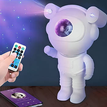 Нічник проектор зоряного неба Космонавт, від USB та пультом / Дитячий нічник / Дитячий світильник