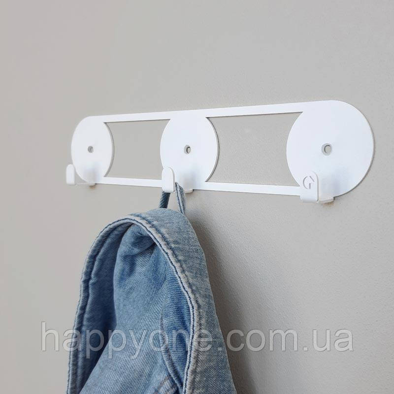 Металева настінна вішалка Orbis (біла), фото 1